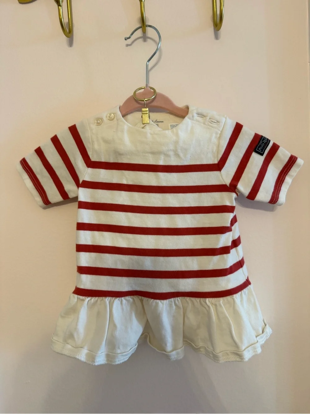 Ralph Lauren Red & White Striped Dress